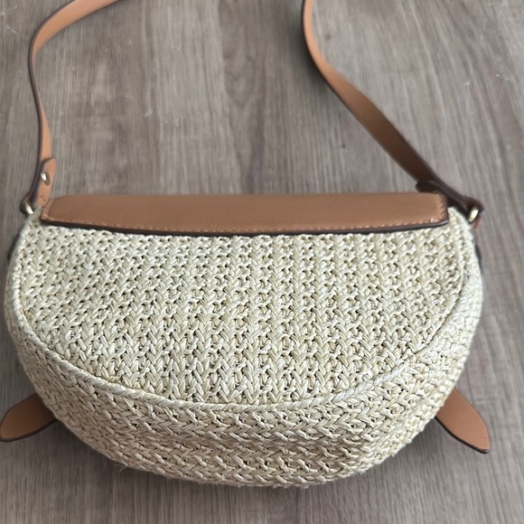 Rattan and faux leather purse - Picture 4 of 4